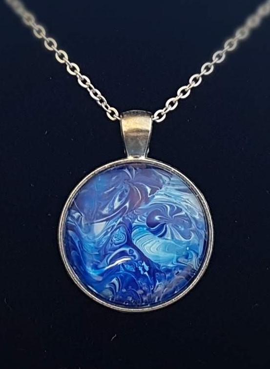 Silver Pendant - Blue